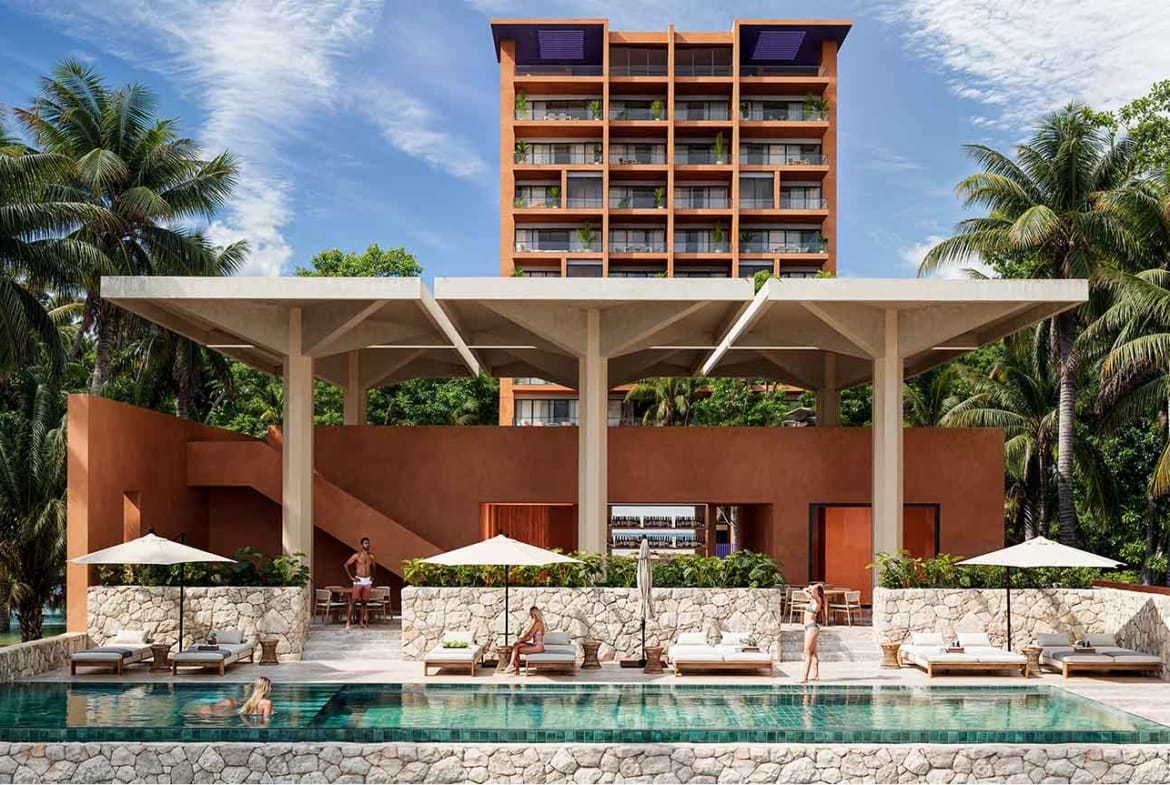 preventa mistral costa mujeres frente al mar 190m2 207m2 2-4 recamaras amenidades