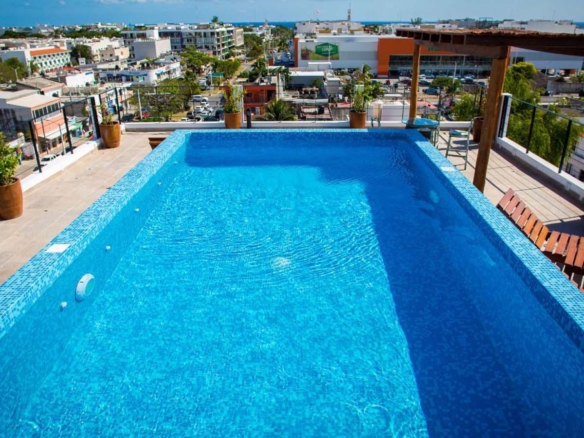 loft amueblado venta av 35 norte playa del carmen 61m2 centro 6 cuadras quinta avenida 8 cuadras playa.