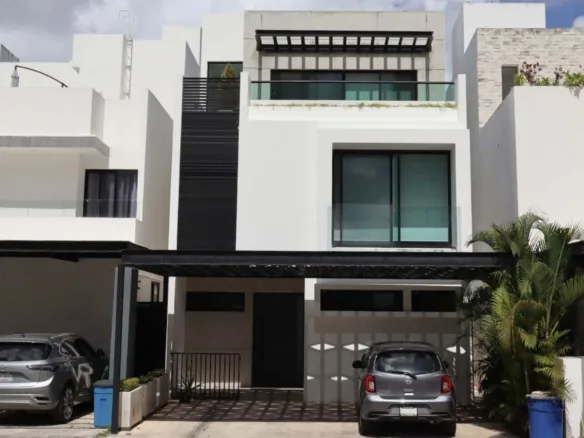 Casa amueblada renta Aqua Fase II Cancún | 4 recámaras