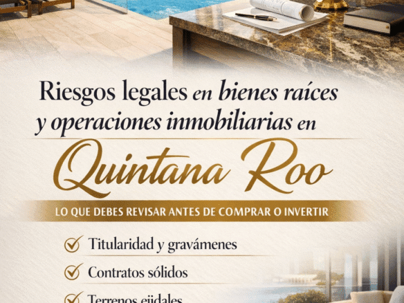 Riesgos legales en bienes raíces en Quintana Roo | Guía 2026