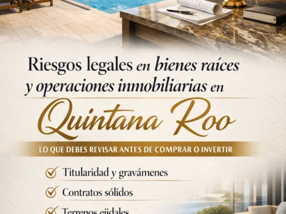 Riesgos legales en bienes raíces en Quintana Roo | Guía 2026