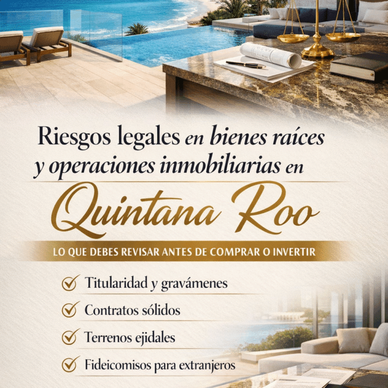 Riesgos legales en bienes raíces y operaciones inmobiliarias en Quintana Roo: lo que debes revisar antes de comprar o invertir