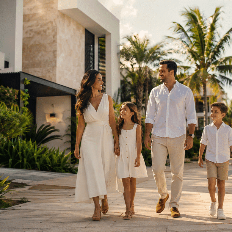 La familia perfecta para cada tipo de propiedad en Cancún